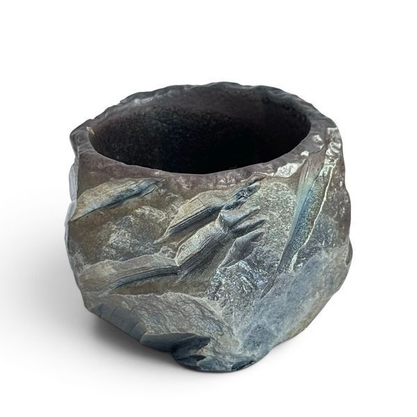 Піала &laquo;Обсидіанова скеля. Північна грань&raquo; &mdash; Кераміка Цзяньшуй, майстер Лян Ге, 120 мл 4481 фото